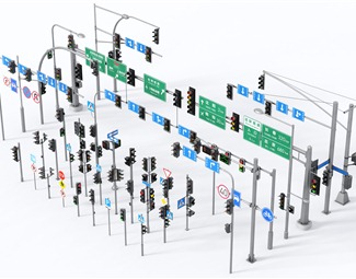 现代公路指示牌
