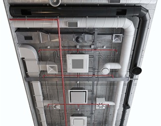 工业LOFT 管道 空调通管道