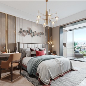 轻奢 卧室 次卧室阳台