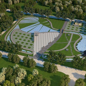 新中式 广场 农村广场