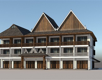 民族风老木建筑