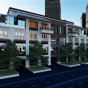 现代 联排别墅 别墅外景