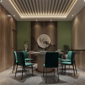 新中式 包间 餐饮包间