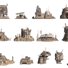 工业LOFT  建筑 军事设施 哨所碉堡