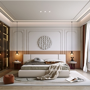 法式 卧室 主卧室 主人房