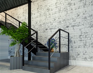 楼梯踏步3d模型