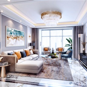 现代 客厅 简美客厅阳台门厅