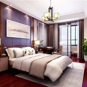 新中式 卧室 老年公寓豪华单人间