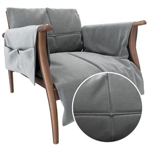 現(xiàn)代灰色拉絨平紋亞麻布 布料 VR