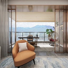 现代 客餐厅 客餐厅全景