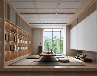日式日式茶室空间