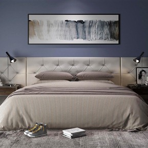 现代 双人床 床组合