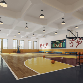 现代 篮球场 篮球馆