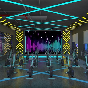 现代 动感单车房 单车房