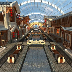 中式 商业街 古建商业步行街