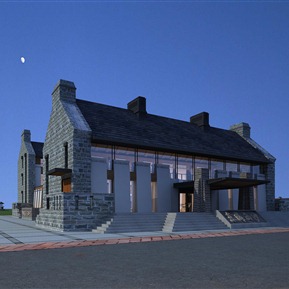 新中式 建筑 会所酒店餐厅