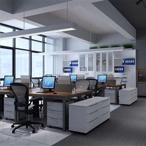 现代 公共办公区 大办公室