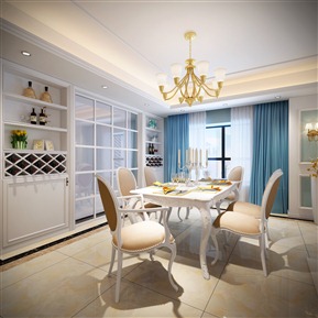 简欧 餐厅 客餐厅