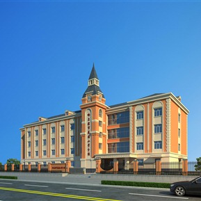 欧式 学校 花园小学