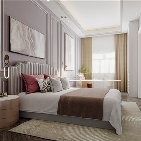 现代 卧室 女孩房