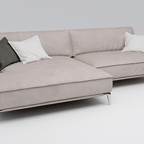 现代 转角沙发 布艺沙发
