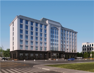 简欧办公楼门口