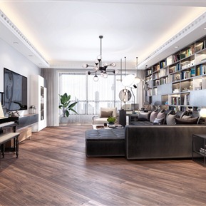 现代 客餐厅 客厅餐厅