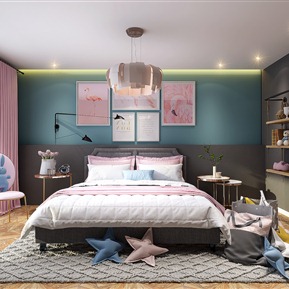 北欧 儿童房 卧室 休闲椅 玩具 墙饰 装饰品 摆件 灯