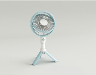 现代小清新夏天小电风扇
