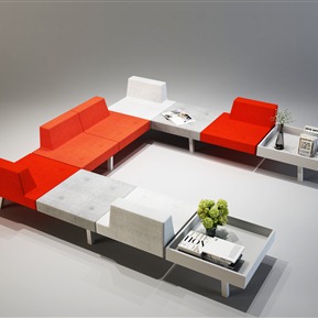 现代 组合沙发 异形沙发