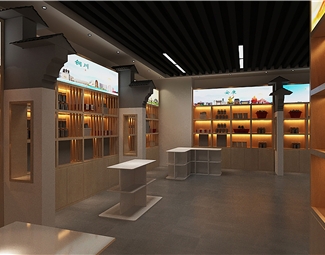 现代 展厅 特产展