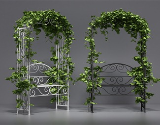 简欧花架休闲椅