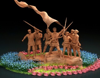 现代解放军雕塑