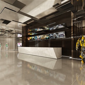 现代 电影院大厅 电影院售票大厅