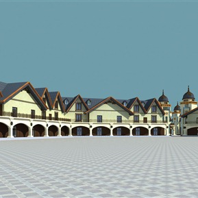 欧式 商业楼 商业步行街