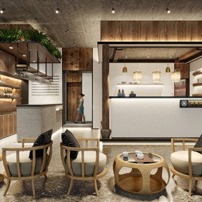 新中式 大厅 民宿大厅