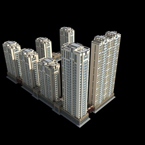 现代 住宅区 小区规划