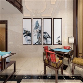 新中式 复式客厅 别墅客厅