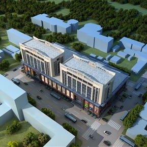 现代 商业楼 商业办公楼公寓商场