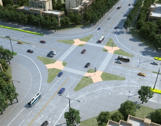 现代道路小品