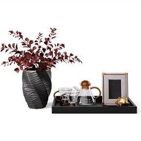 轻奢 茶具 茶几摆件