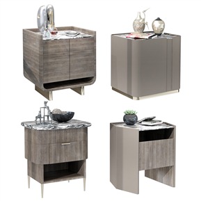 现代 床头柜 实木床头柜组合