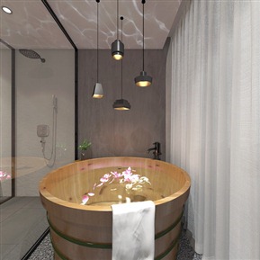 工业LOFT 卫生间 民宿客房独立大卫生间