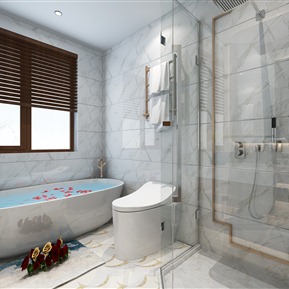 现代 卫生间 卫生间淋浴房