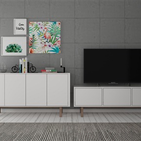 现代 电视柜 电视柜装饰柜电视装饰品组合