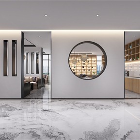 新中式 门厅 茶室 禅意餐厅 吊灯 泡茶桌椅 摆件 饰品 沙发组合