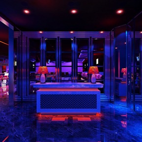 简欧 酒吧 酒吧服务台