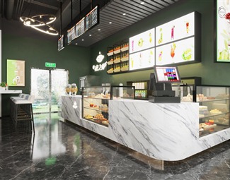 现代 奶茶店