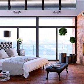 后现代 背景双人床  床组合