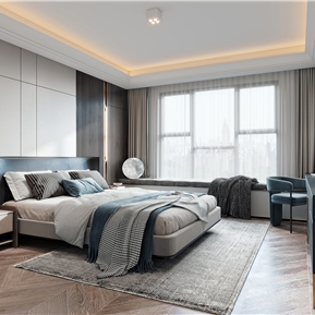 现代 卧室 主卧室